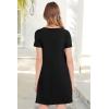 imageWomens Summer Dresses Beach Casual Loose Tshirt Floral Short Sleeve Flowy Pockets Sundresses01 Black