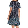 imageWomens Summer Dresses Beach Casual Loose Tshirt Floral Short Sleeve Flowy Pockets SundressesBlack Catkins Flower