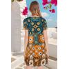 imageWomens Summer Dresses Beach Casual Loose Tshirt Floral Short Sleeve Flowy Pockets SundressesYellow Sunflower