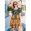 imageWomens Summer Dresses Beach Casual Loose Tshirt Floral Short Sleeve Flowy Pockets SundressesYellow Sunflower