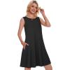 imageSummer Dresses for Women Beach Boho Sleeveless Vintage Floral Flowy Pocket Tshirt Tank SundressesA Black