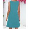 imageSummer Dresses for Women Beach Boho Sleeveless Vintage Floral Flowy Pocket Tshirt Tank SundressesA Blue Green