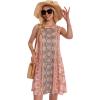 imageSummer Dresses for Women Beach Boho Sleeveless Vintage Floral Flowy Pocket Tshirt Tank SundressesA Pink Boho Floral