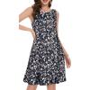 imageSummer Dresses for Women Beach Boho Sleeveless Vintage Floral Flowy Pocket Tshirt Tank SundressesBa Black Beige Flower