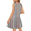 imageSummer Dresses for Women Beach Boho Sleeveless Vintage Floral Flowy Pocket Tshirt Tank SundressesBa Bohemian Stripe