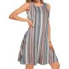 imageSummer Dresses for Women Beach Boho Sleeveless Vintage Floral Flowy Pocket Tshirt Tank SundressesBa Bohemian Stripe