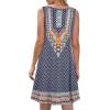 imageSummer Dresses for Women Beach Boho Sleeveless Vintage Floral Flowy Pocket Tshirt Tank SundressesBa Dark Blue U