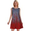 imageSummer Dresses for Women Beach Boho Sleeveless Vintage Floral Flowy Pocket Tshirt Tank SundressesBa Grey Red Boho