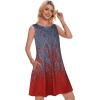 imageSummer Dresses for Women Beach Boho Sleeveless Vintage Floral Flowy Pocket Tshirt Tank SundressesBa Grey Red Boho
