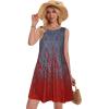 imageSummer Dresses for Women Beach Boho Sleeveless Vintage Floral Flowy Pocket Tshirt Tank SundressesBa Grey Red Boho