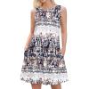 imageSummer Dresses for Women Beach Boho Sleeveless Vintage Floral Flowy Pocket Tshirt Tank SundressesBa Vintage Print