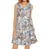 imageSummer Dresses for Women Beach Boho Sleeveless Vintage Floral Flowy Pocket Tshirt Tank SundressesBa White Boho Print