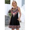 imageSummer Dresses for Women Beach Boho Sleeveless Vintage Floral Flowy Pocket Tshirt Tank SundressesBlack Boho Floral