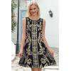 imageSummer Dresses for Women Beach Boho Sleeveless Vintage Floral Flowy Pocket Tshirt Tank SundressesBlack Floral Leaves