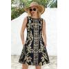 imageSummer Dresses for Women Beach Boho Sleeveless Vintage Floral Flowy Pocket Tshirt Tank SundressesBlack Floral Leaves
