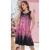 imageSummer Dresses for Women Beach Boho Sleeveless Vintage Floral Flowy Pocket Tshirt Tank SundressesBlack Pink Floral