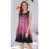 imageSummer Dresses for Women Beach Boho Sleeveless Vintage Floral Flowy Pocket Tshirt Tank SundressesBlack Pink Floral