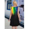 imageSummer Dresses for Women Beach Boho Sleeveless Vintage Floral Flowy Pocket Tshirt Tank SundressesBlack Rainbow