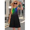 imageSummer Dresses for Women Beach Boho Sleeveless Vintage Floral Flowy Pocket Tshirt Tank SundressesBlack Rainbow
