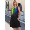 imageSummer Dresses for Women Beach Boho Sleeveless Vintage Floral Flowy Pocket Tshirt Tank SundressesBlack Rainbow