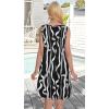 imageSummer Dresses for Women Beach Boho Sleeveless Vintage Floral Flowy Pocket Tshirt Tank SundressesBlackWhite