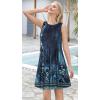 imageSummer Dresses for Women Beach Boho Sleeveless Vintage Floral Flowy Pocket Tshirt Tank SundressesBlue Black Flower
