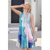 imageSummer Dresses for Women Beach Boho Sleeveless Vintage Floral Flowy Pocket Tshirt Tank SundressesBlue Tie Dye