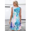 imageSummer Dresses for Women Beach Boho Sleeveless Vintage Floral Flowy Pocket Tshirt Tank SundressesBlue Tie Dye