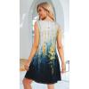 imageSummer Dresses for Women Beach Boho Sleeveless Vintage Floral Flowy Pocket Tshirt Tank SundressesBlue White Gradient