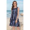 imageSummer Dresses for Women Beach Boho Sleeveless Vintage Floral Flowy Pocket Tshirt Tank SundressesDark Ink Tiedyed