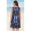 imageSummer Dresses for Women Beach Boho Sleeveless Vintage Floral Flowy Pocket Tshirt Tank SundressesDark Ink Tiedyed