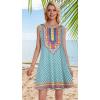 imageSummer Dresses for Women Beach Boho Sleeveless Vintage Floral Flowy Pocket Tshirt Tank SundressesLight Blue