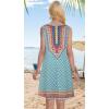 imageSummer Dresses for Women Beach Boho Sleeveless Vintage Floral Flowy Pocket Tshirt Tank SundressesLight Blue