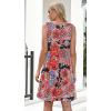 imageSummer Dresses for Women Beach Boho Sleeveless Vintage Floral Flowy Pocket Tshirt Tank SundressesRed Black Flower