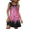 imageSummer Dresses for Women Beach Boho Sleeveless Vintage Floral Flowy Pocket Tshirt Tank SundressesBlack Pink Floral