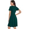 imageCasual Sundress for Womens Beach Coverup Soft Floral Tunic Tshirt Summer Dress with Pockets Dark GreenL