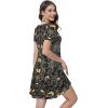 imageSummer Dresses for Women Casual Tshirt Short Sleeve Floral Sundress Beach Cover Ups with PocketsA Golden Butterfly