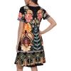 imageSummer Dresses for Women Casual Tshirt Short Sleeve Floral Sundress Beach Cover Ups with PocketsAa Yellow Flower