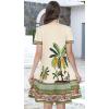 imageSummer Dresses for Women Casual Tshirt Short Sleeve Floral Sundress Beach Cover Ups with PocketsApricot Leaves