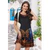 imageSummer Dresses for Women Casual Tshirt Short Sleeve Floral Sundress Beach Cover Ups with PocketsBlack Bay Tree