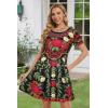 imageSummer Dresses for Women Casual Tshirt Short Sleeve Floral Sundress Beach Cover Ups with PocketsBoho