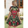 imageSummer Dresses for Women Casual Tshirt Short Sleeve Floral Sundress Beach Cover Ups with PocketsBoho