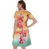 imageSummer Dresses for Women Casual Tshirt Short Sleeve Floral Sundress Beach Cover Ups with PocketsOrange Floral