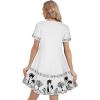 imageSummer Dresses for Women Casual Tshirt Short Sleeve Floral Sundress Beach Cover Ups with PocketsWhite Tree