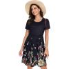 imageWomen Summer Dress Loose Casual Floral Sundress Short Sleeve Tank Tshirt Coverup with Pockets Half FlowerL
