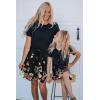 imageWomen Summer Dress Loose Casual Floral Sundress Short Sleeve Tank Tshirt Coverup with Pockets Half FlowerL