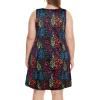 imageelescat Plus Size Summer Dresses for Women Sleeveless Pockets Beach Tshirt Tank SundressBlack Colorful Printing
