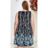 imageelescat Plus Size Summer Dresses for Women Sleeveless Pockets Beach Tshirt Tank SundressDeep Blue Leaf