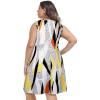 imageelescat Plus Size Summer Dresses for Women Sleeveless Pockets Beach Tshirt Tank SundressGrey Stripe