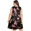 imageelescat Plus Size Summer Dresses for Women Sleeveless Pockets Beach Tshirt Tank SundressRose Flower